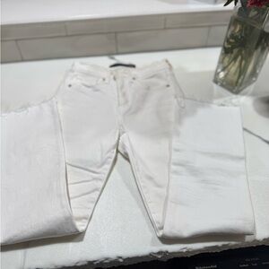 Veronica Beard Carly Kick Flair White Jeans for Women size 25